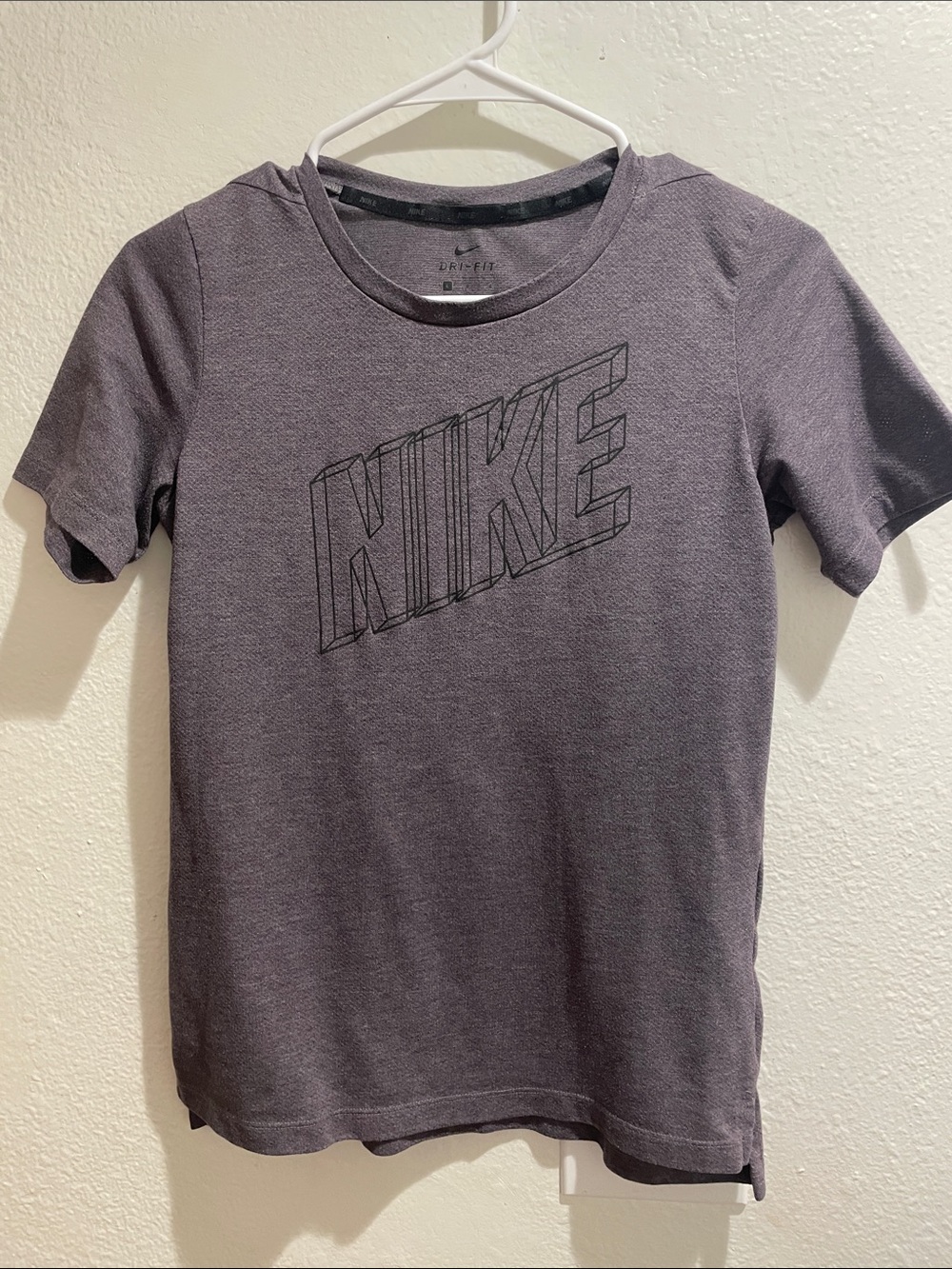 Nike Kids Short Sleeve Logo Tee - Charcoal Gray